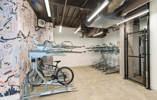 Secure bike storage with easy-access racks, designed for your daily ride along Revere Beach.