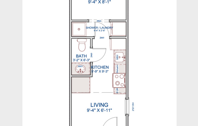 1 bed, 1 bath, 282 sqft, $985, Unit Cottages Unit #16