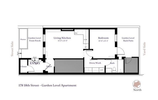 1 bed, 1 bath, $2,850, Unit GARDEN