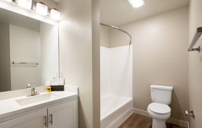 Bathroom with a tub and shower.