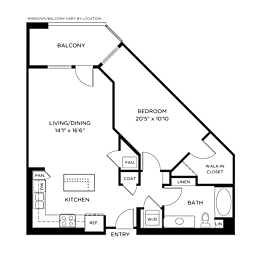 1 bed, 1 bath, 881 sqft, $3,343