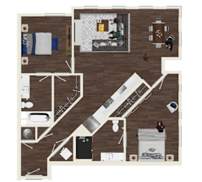 2 beds, 2 baths, 1,194 sqft, $3,354