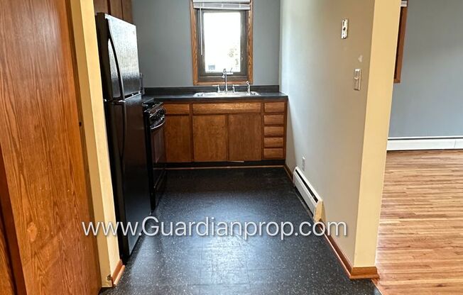 Top Floor Kingfield Minneapolis Apartment, Hardwood Floors, South Facing, Wall Ac Unit