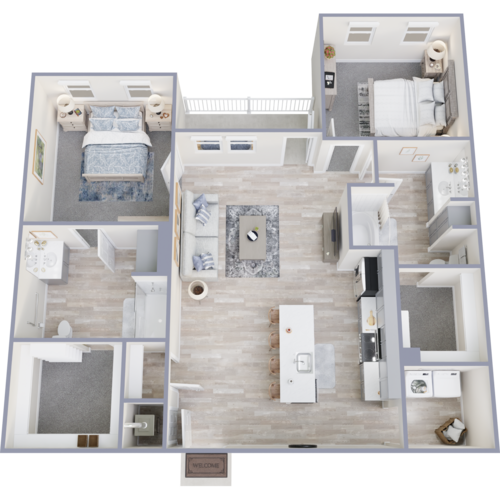 2 beds, 2 baths, 1,168 sqft, $2,150