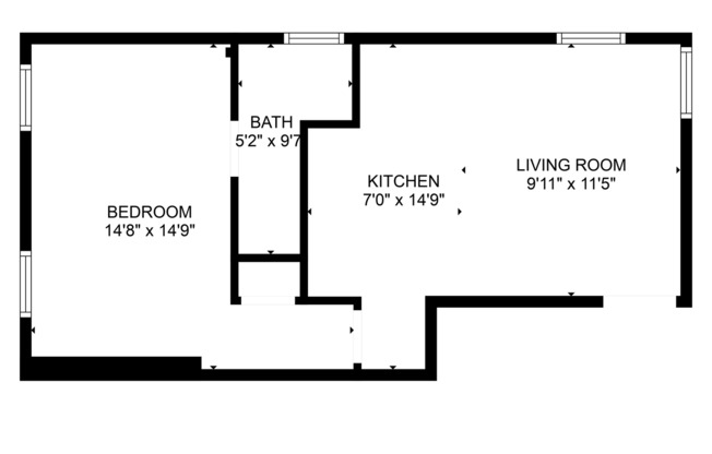 1 bed, 1 bath, 480 sqft, $895, Unit Unit 3