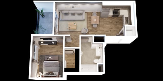 1 bed, 1 bath, 585 sqft, $2,450