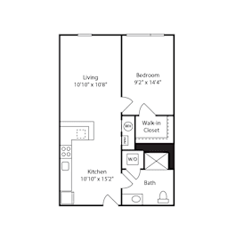 1 bed, 1 bath, 689 sqft, $3,594