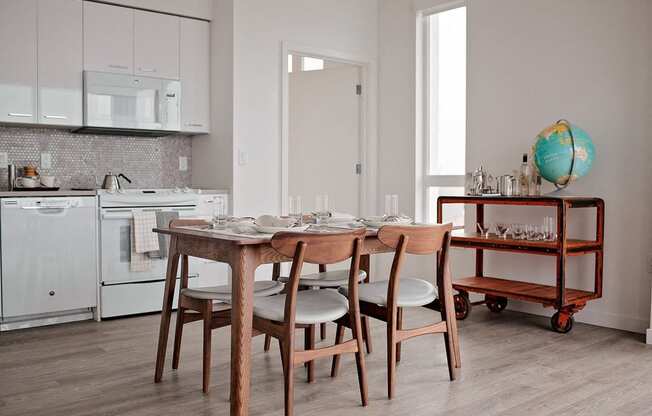 staged dining room