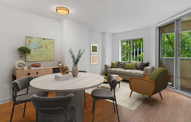 Living Room with Hard Surface Flooring