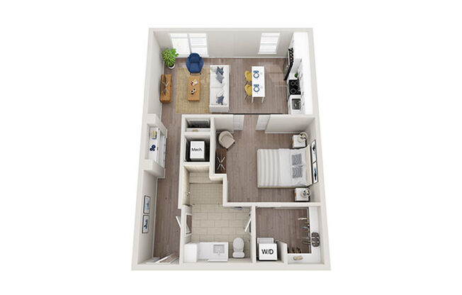 1 bed, 1 bath, 800 sqft, $2,019