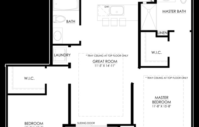 2 beds, 2 baths, 1,079 sqft, $2,901, Unit 7203