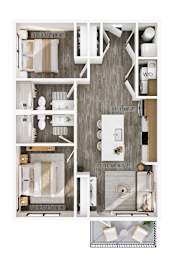 2 beds, 2 baths, 850 sqft, $2,595