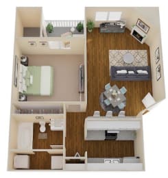1 bed, 1 bath, 570 sqft, $1,699