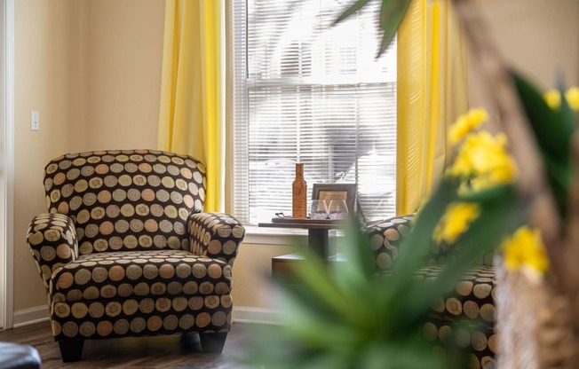 Traditional decor next to a window
