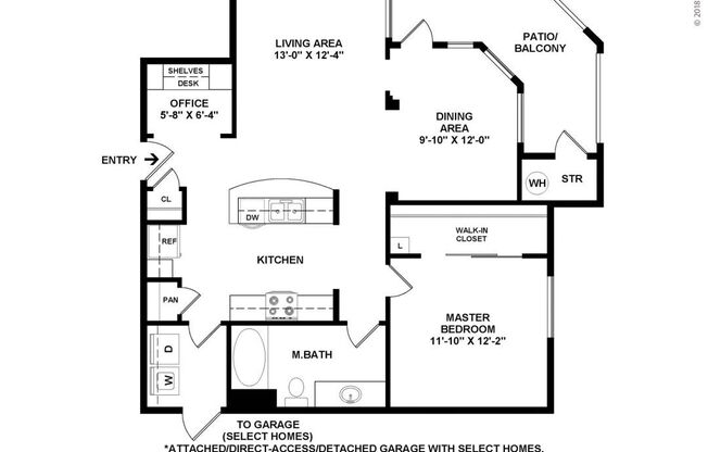 1 bed, 1 bath, 1,035 sqft, $2,352