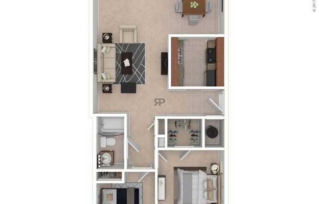 2 beds, 1 bath, 820 sqft, $850