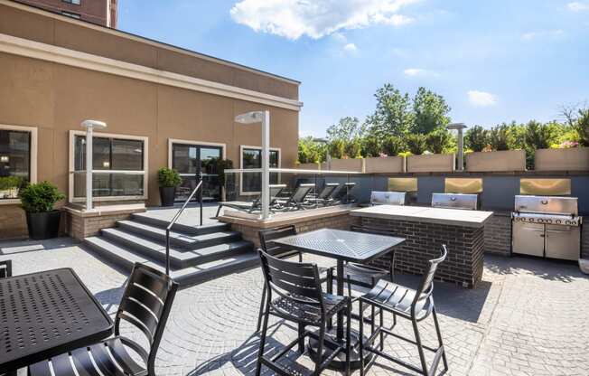 Spacious Patio With Sitting Arrangements with BBQ at 15 Bank Apartments, White Plains, 10606
