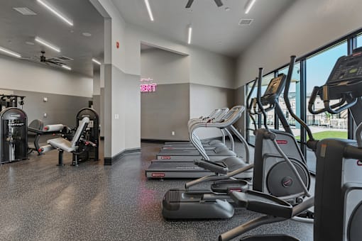 Modern Fitness Center at SevenO2 Main Apartments, Utah
