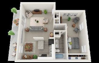 1 bed, 1 bath, 814 sqft, $975, Unit 5724D