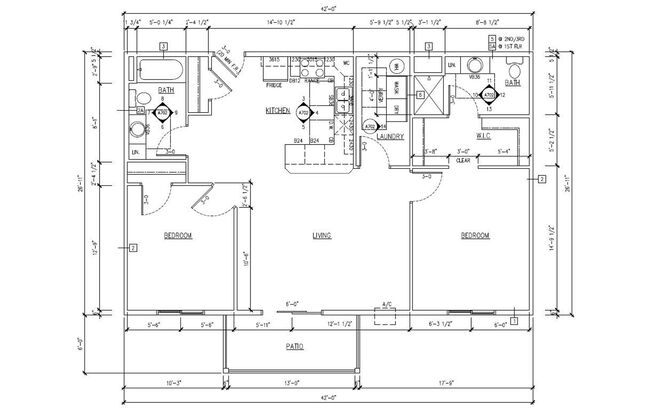 2 beds, 2 baths, 1,100 sqft, $1,105, Unit 2024-303