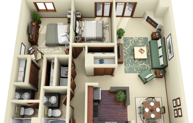 2 beds, 2 baths, 976 sqft, $1,595, Unit 3900214-PR