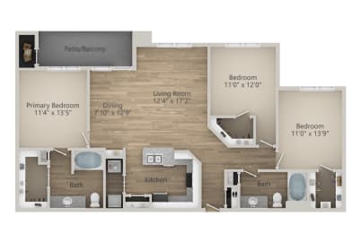 3 beds, 2 baths, 1,445 sqft, $2,463