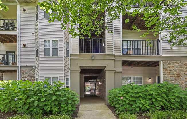 our apartments have a walkway to the entrance of the building