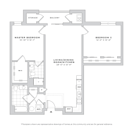 2 beds, 2 baths, 1,179 sqft, $3,255