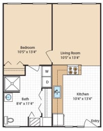 1 bed, 1 bath, 698 sqft, $985