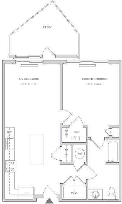 1 bed, 1 bath, 817 sqft, $2,550