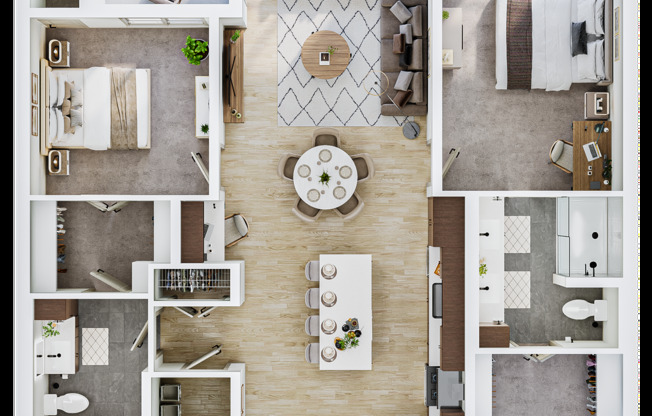 2 beds, 2 baths, 1,329 sqft, $3,090, Unit 206