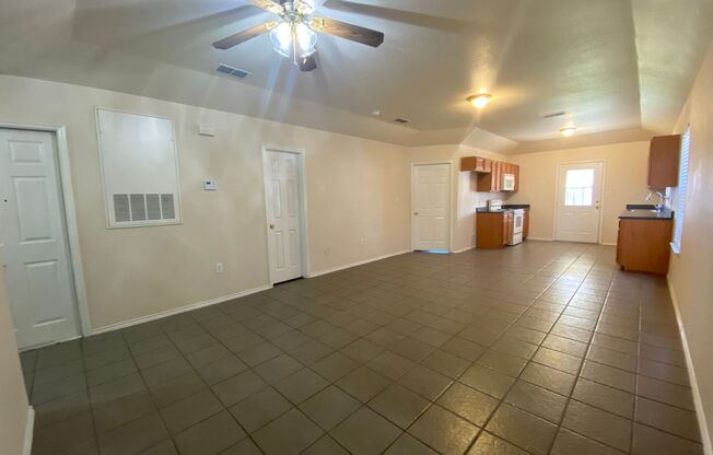 Ceramic Tile Throughout (No Carpet) / Covered Patio with Large Backyard/ CISD