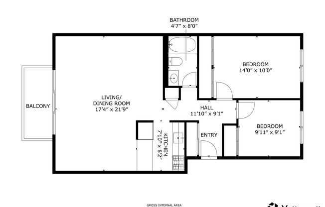 2 beds, 1 bath, 900 sqft, $1,495, Unit 209