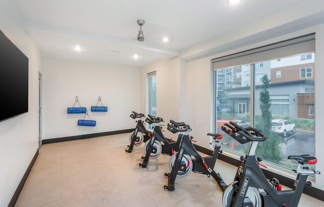 Room with Spin Machines at Arcadia Apartments