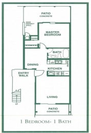 One-Bedroom Floor Plan