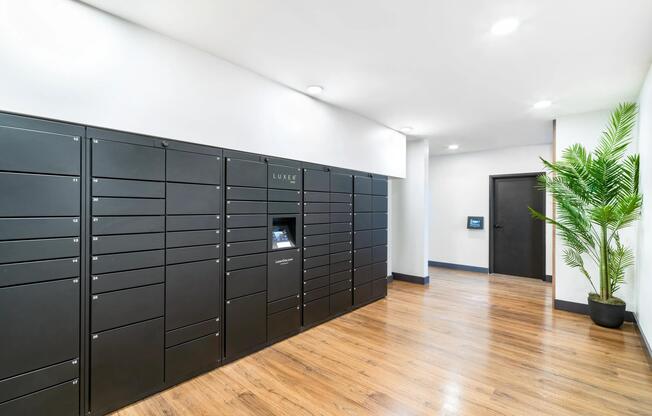 Secure package lockers at Modera Higley Commons, offering a streamlined solution for convenient deliveries and everyday ease.