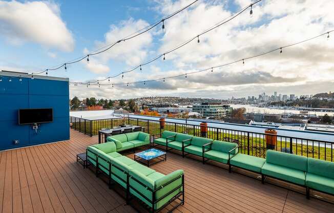 Roof Top Deck with Seattle Skyline Views