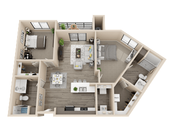 2 beds, 2 baths, 1,250 sqft, $1,789