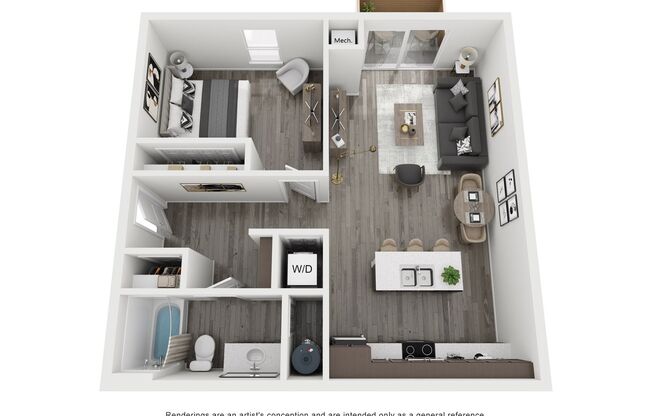 1 bed, 1 bath, 730 sqft, $1,115, Unit 200-121