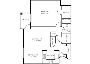 1 bed, 1 bath, 933 sqft, $1,560