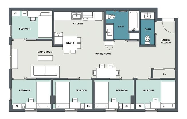 5 beds, 1.5 baths, $7,425, Unit 104