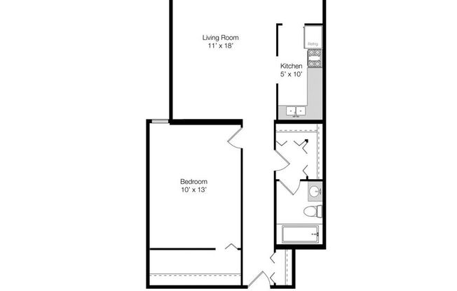 1 bed, 1 bath, 700 sqft, $1,825, Unit 425