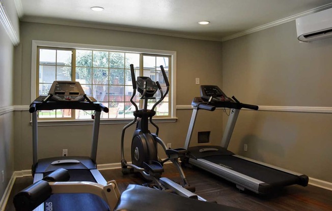 Fitness center with cardio equipment that is available to all residents