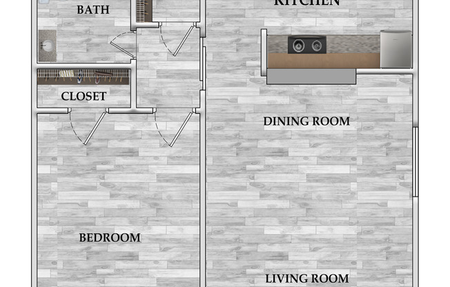 1 bed, 1 bath, 670 sqft, $718, Unit 0202