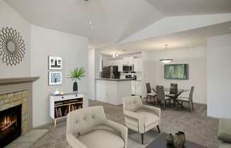 View of kitchen from Living Room at Sandstone Creek Apartments , Overland Park, KS