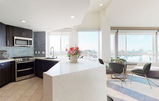 Kitchen in Three-Bedroom  at Esprit Apartments, California, 90292