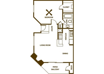 1 bed, 1 bath, 694 sqft, $805