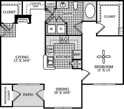 1 bed, 1 bath, 831 sqft, $2,173