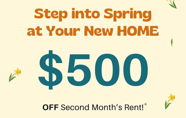 step into spring at your new home 500 off second months rent with a