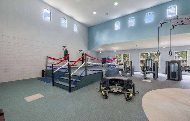 the gym at the preserve apartments